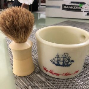 Vintage Shaving Mug and Shaving Brush